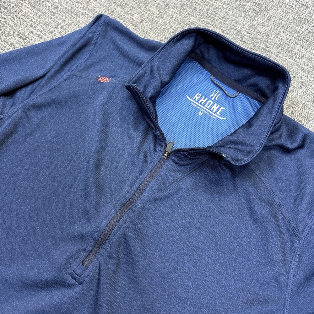 Rhone Quarter Zip Pullover Men's M Blue PolarTec Performance Athletic Top